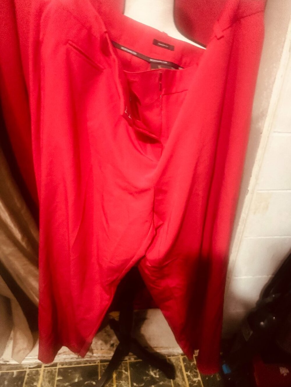Red Worthington Ankle Length Dress Pants